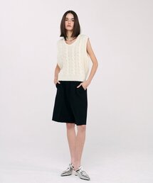 TWENTY FOUR T（トゥエンティフォーティ）の「Bermuda cut pants black（その他パンツ）」