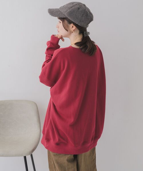 RETRO GIRL（レトロガール）の「フロッキープリントトレーナー（スウェット・レディース・ライトグレー/レッド/ブルー・FREE）」の12枚目の写真