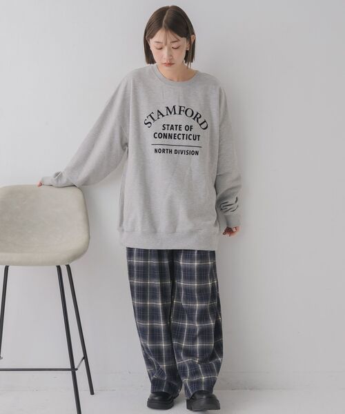 RETRO GIRL（レトロガール）の「フロッキープリントトレーナー（スウェット・レディース・ライトグレー/レッド/ブルー・FREE）」の14枚目の写真