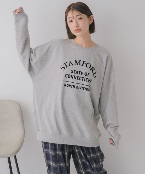 RETRO GIRL（レトロガール）の「フロッキープリントトレーナー（スウェット・レディース・ライトグレー/レッド/ブルー・FREE）」の19枚目の写真