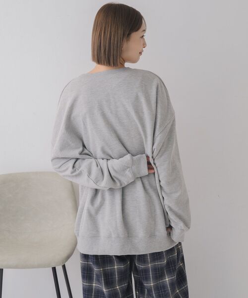 RETRO GIRL（レトロガール）の「フロッキープリントトレーナー（スウェット・レディース・ライトグレー/レッド/ブルー・FREE）」の21枚目の写真