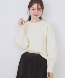 index | モックネックボクシーラメニット【洗濯機OK】《7col》(ニット/セーター)