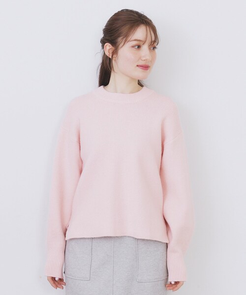 index（インデックス）の「モックネックボクシーラメニット【洗濯機OK】《7col》（ニット/セーター・レディース・ブラック/オフホワイト/グレー/ライトイエロー系/ブルー系5/パープル/ピンク系1・36/38/40/42）」の17枚目の写真