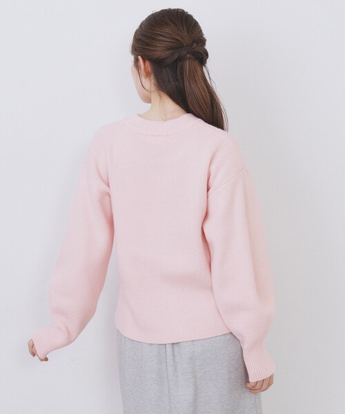 index（インデックス）の「モックネックボクシーラメニット【洗濯機OK】《7col》（ニット/セーター・レディース・ブラック/オフホワイト/グレー/ライトイエロー系/ブルー系5/パープル/ピンク系1・36/38/40/42）」の19枚目の写真