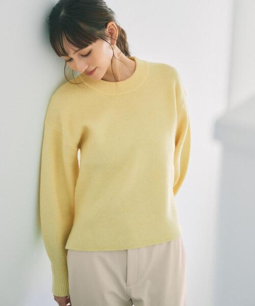 index（インデックス）の「モックネックボクシーラメニット【洗濯機OK】《7col》（ニット/セーター・レディース・ブラック/オフホワイト/グレー/ライトイエロー系/ブルー系5/パープル/ピンク系1・36/38/40/42）」の14枚目の写真