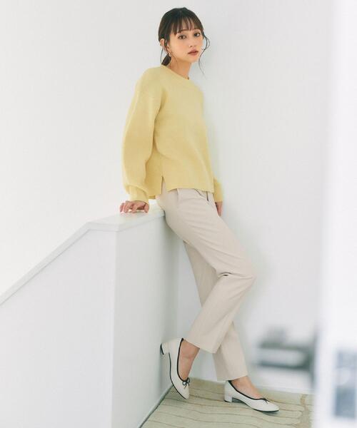 index（インデックス）の「モックネックボクシーラメニット【洗濯機OK】《7col》（ニット/セーター・レディース・ブラック/オフホワイト/グレー/ライトイエロー系/ブルー系5/パープル/ピンク系1・36/38/40/42）」の15枚目の写真