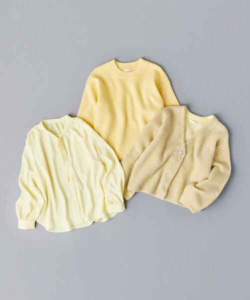 index（インデックス）の「モックネックボクシーラメニット【洗濯機OK】《7col》（ニット/セーター・レディース・ブラック/オフホワイト/グレー/ライトイエロー系/ブルー系5/パープル/ピンク系1・36/38/40/42）」の16枚目の写真