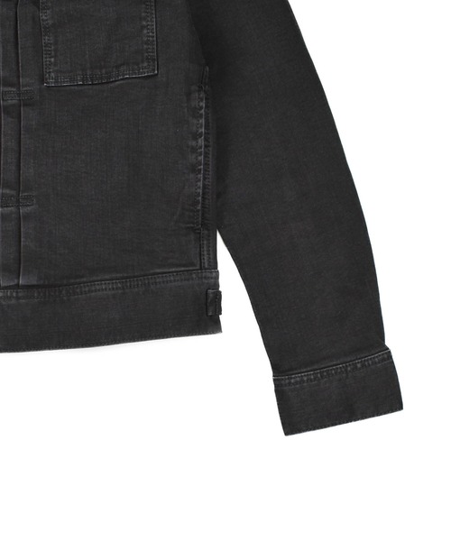 TMT（ティーエムティー）の「【TMT/ティーエムティー】STRETCH COMFY DENIM JACKET（デニムジャケット・メンズ・ブラック/チャコールグレー・MEDIUM/LARGE/X-LARGE/SMALL）」の4枚目の写真