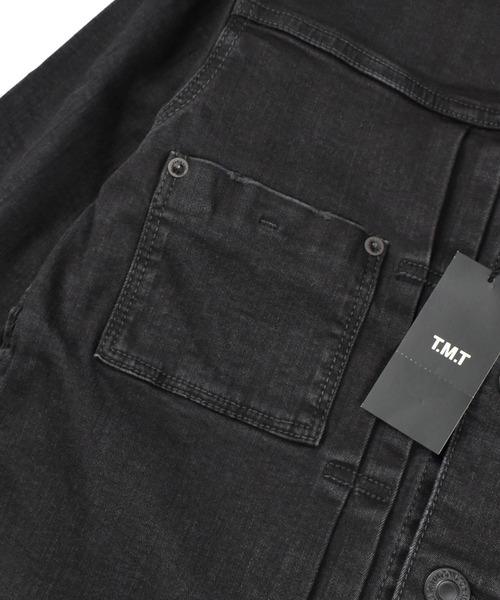 TMT（ティーエムティー）の「【TMT/ティーエムティー】STRETCH COMFY DENIM JACKET（デニムジャケット・メンズ・ブラック/チャコールグレー・MEDIUM/LARGE/X-LARGE/SMALL）」の5枚目の写真