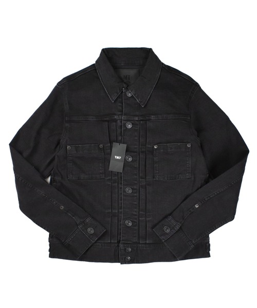 TMT（ティーエムティー）の「【TMT/ティーエムティー】STRETCH COMFY DENIM JACKET（デニムジャケット・メンズ・ブラック/チャコールグレー・MEDIUM/LARGE/X-LARGE/SMALL）」の7枚目の写真