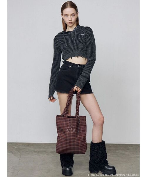 EMODA（エモダ）の「【マイメロディ】STUDS CHECK TOTE BAG（トートバッグ・レディース・レッド/ネイビー・FREE）」の6枚目の写真
