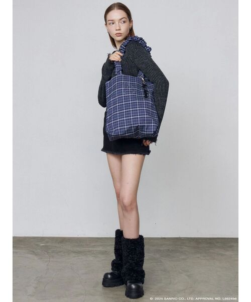 EMODA（エモダ）の「【マイメロディ】STUDS CHECK TOTE BAG（トートバッグ・レディース・レッド/ネイビー・FREE）」の10枚目の写真