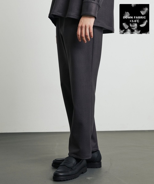 UNITED TOKYO（ユナイテッドトウキョウ）の「≪数量限定≫【WEB限定】＋3.6℃ダウンファブリックイージーパンツ　｜SETUP可能/大人気/+3.6℃ UP / 保温 / 静電気防止 / ストレッチ / ウォッシャブル/羽毛使用/冬服/起毛/防寒（スウェットパンツ・メンズ・チェック/ブラック/その他2・2/1）」の3枚目の写真