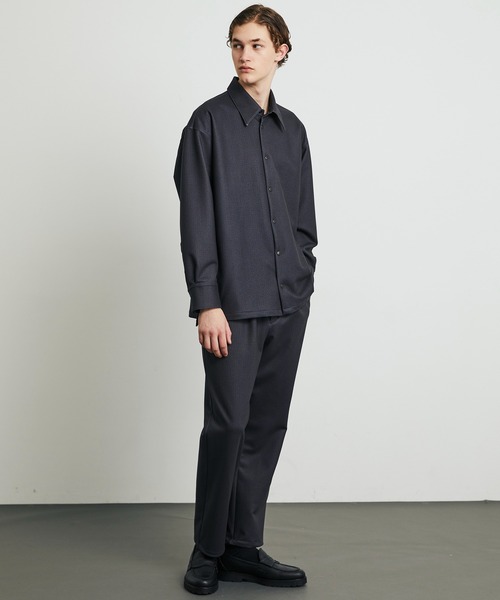 UNITED TOKYO（ユナイテッドトウキョウ）の「≪数量限定≫【WEB限定】＋3.6℃ダウンファブリックイージーパンツ　｜SETUP可能/大人気/+3.6℃ UP / 保温 / 静電気防止 / ストレッチ / ウォッシャブル/羽毛使用/冬服/起毛/防寒（スウェットパンツ・メンズ・チェック/ブラック/その他2・2/1）」の6枚目の写真