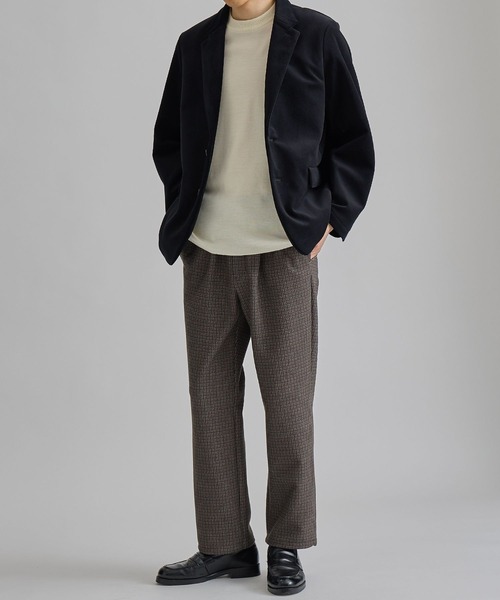 UNITED TOKYO（ユナイテッドトウキョウ）の「≪数量限定≫【WEB限定】＋3.6℃ダウンファブリックイージーパンツ　｜SETUP可能/大人気/+3.6℃ UP / 保温 / 静電気防止 / ストレッチ / ウォッシャブル/羽毛使用/冬服/起毛/防寒（スウェットパンツ・メンズ・チェック/ブラック/その他2・2/1）」の11枚目の写真