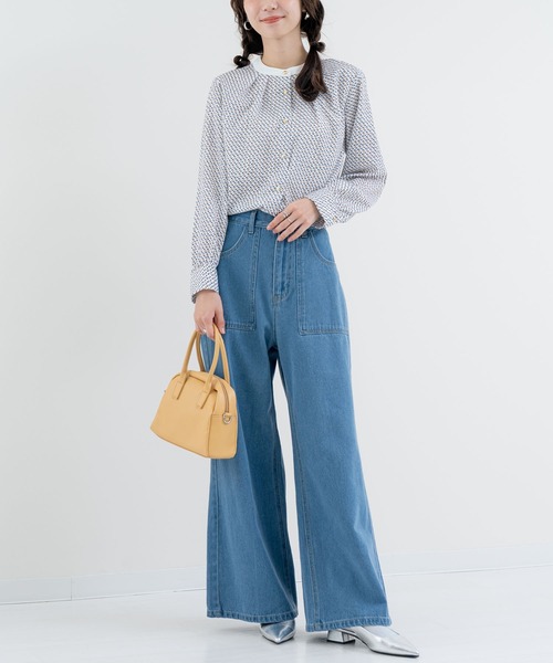 ANNA LUNA(アンナルナ)の「【ANNA LUNA】上品さと遊び心をプラス! 幾何柄 プリント ブラウス(シャツ/ブラウス・レディース・ブラック/オフホワイト・MEDIUM)」の18枚目の写真