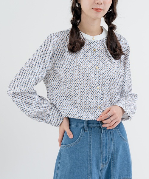 ANNA LUNA(アンナルナ)の「【ANNA LUNA】上品さと遊び心をプラス! 幾何柄 プリント ブラウス(シャツ/ブラウス・レディース・ブラック/オフホワイト・MEDIUM)」の17枚目の写真