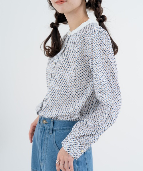 ANNA LUNA(アンナルナ)の「【ANNA LUNA】上品さと遊び心をプラス! 幾何柄 プリント ブラウス(シャツ/ブラウス・レディース・ブラック/オフホワイト・MEDIUM)」の13枚目の写真
