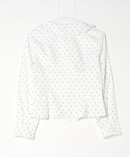 gossip!ロサンゼルス(ゴシップロサンゼルス)の「【Y2Kガーリー】レトロドット柄長袖ブラウス(シャツ/ブラウス・レディース・ホワイト・M)」の10枚目の写真