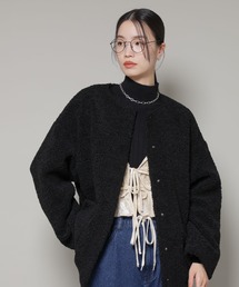 セール】SUPER110blend リバーショールミディコート（ノーカラーコート