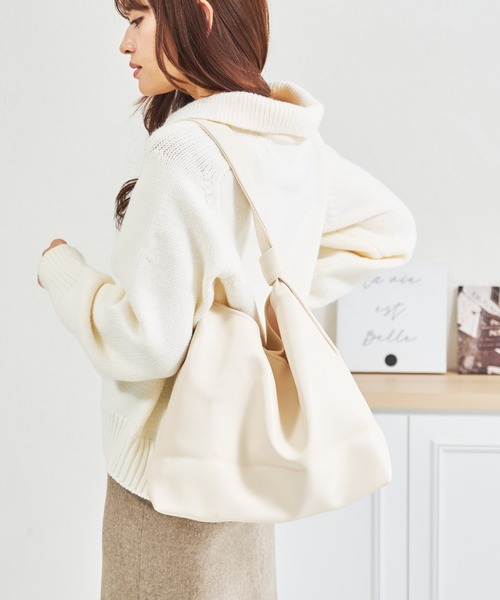 MISCH MASCH（ミッシュマッシュ）の「一部店舗限定 ワンハンドルトートバッグ（トートバッグ・レディース・ホワイト/ブラック・ﾌﾘ-）」の2枚目の写真