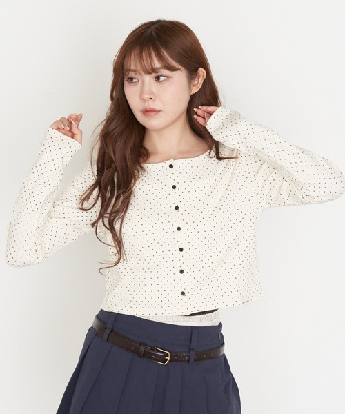 RAY CASSIN(レイカズン)の「キャミセットコンパクトカーディガン(カーディガン/ボレロ・レディース・アイボリー/ブラック系その他2/ホワイト系その他2/グレー系その他2・FREE)」の1枚目の写真