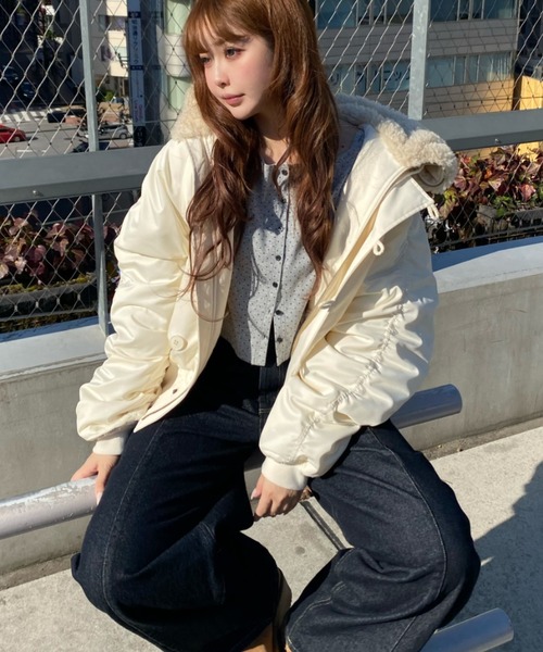 RAY CASSIN(レイカズン)の「キャミセットコンパクトカーディガン(カーディガン/ボレロ・レディース・アイボリー/ブラック系その他2/ホワイト系その他2/グレー系その他2・FREE)」の9枚目の写真