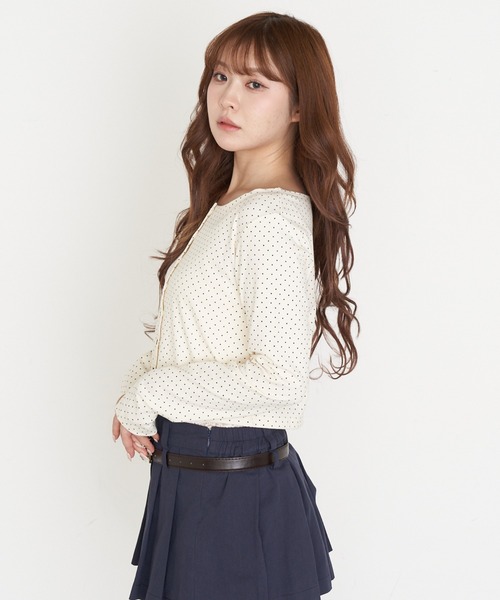 RAY CASSIN(レイカズン)の「キャミセットコンパクトカーディガン(カーディガン/ボレロ・レディース・アイボリー/ブラック系その他2/ホワイト系その他2/グレー系その他2・FREE)」の11枚目の写真