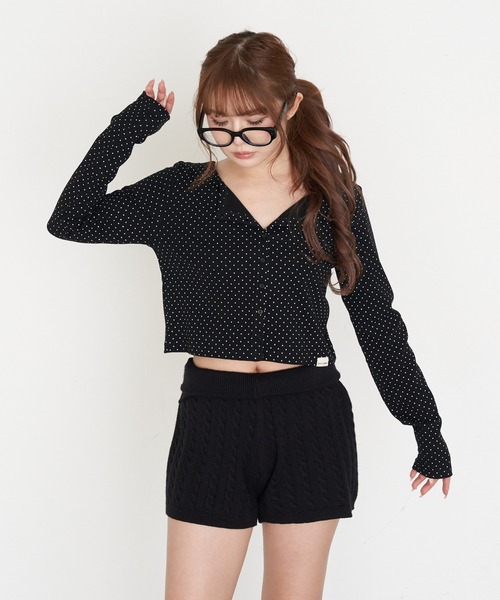 RAY CASSIN(レイカズン)の「キャミセットコンパクトカーディガン(カーディガン/ボレロ・レディース・アイボリー/ブラック系その他2/ホワイト系その他2/グレー系その他2・FREE)」の17枚目の写真