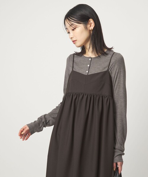 PROTAGONISTA（プロタゴニスタ）の「【別注】＜PROTAGONISTA＞ヘンリーネック ロングスリーブ Tシャツ（Tシャツ/カットソー・レディース・グレー/ライトブルー/ベージュ・FREE）」の14枚目の写真