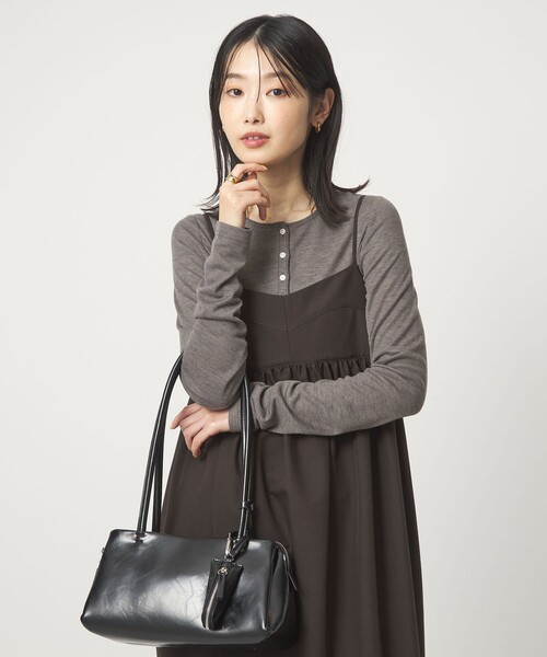 PROTAGONISTA（プロタゴニスタ）の「【別注】＜PROTAGONISTA＞ヘンリーネック ロングスリーブ Tシャツ（Tシャツ/カットソー・レディース・グレー/ライトブルー/ベージュ・FREE）」の15枚目の写真