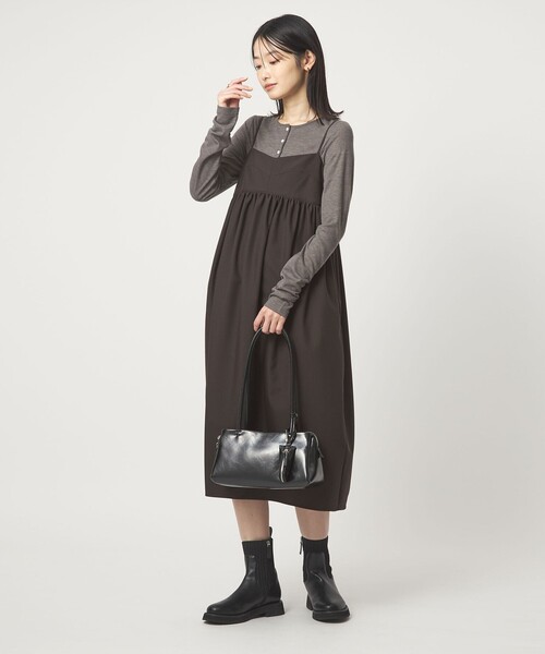 PROTAGONISTA（プロタゴニスタ）の「【別注】＜PROTAGONISTA＞ヘンリーネック ロングスリーブ Tシャツ（Tシャツ/カットソー・レディース・グレー/ライトブルー/ベージュ・FREE）」の17枚目の写真