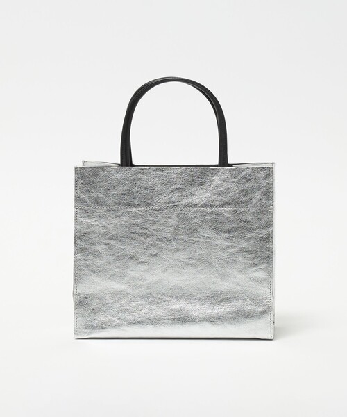 UNITED ARROWS（ユナイテッドアローズ）の「ペーパー ロゴ トートバッグ S（トートバッグ・レディース・シルバー/ブラック・FREE）」の4枚目の写真