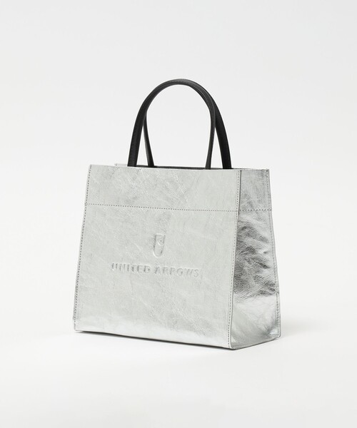 UNITED ARROWS（ユナイテッドアローズ）の「ペーパー ロゴ トートバッグ S（トートバッグ・レディース・シルバー/ブラック・FREE）」の5枚目の写真