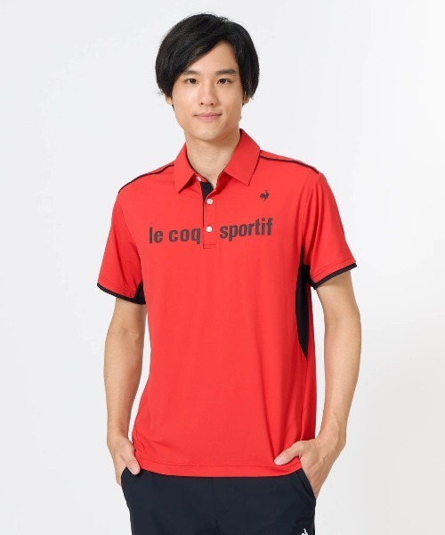 le coq sportif（ルコックスポルティフ）の「接触冷感ストレッチポロシャツ（ポロシャツ・メンズ・ブルー/レッド/ブラック/ネイビー・XL/M/L/XXL/S）」の4枚目の写真