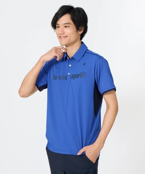le coq sportif（ルコックスポルティフ）の「接触冷感ストレッチポロシャツ（ポロシャツ・メンズ・ブルー/レッド/ブラック/ネイビー・XL/M/L/XXL/S）」の3枚目の写真
