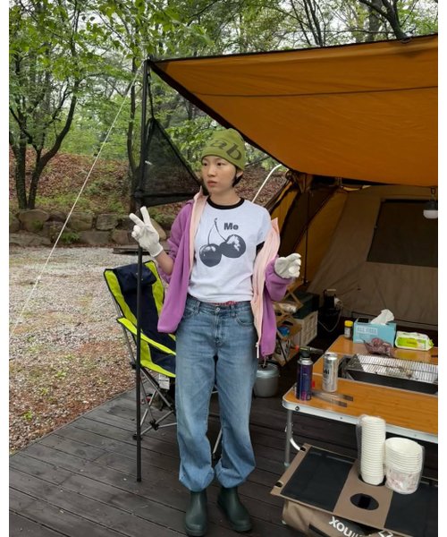 ISTKUNST（イストクンスト）の「チェリークロップリンガーティー_ライトグレー(IK2FMFT527A)（Tシャツ/カットソー・レディース・ライトグレー・FREE）」の5枚目の写真