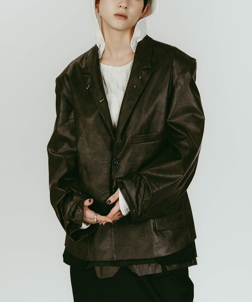 Knuth Marf（クヌースマーフ）の「【Knuth Marf】vintage tailored jacket（その他アウター・レディース・グレー/ブラック/ブラウン・FREE）」の4枚目の写真