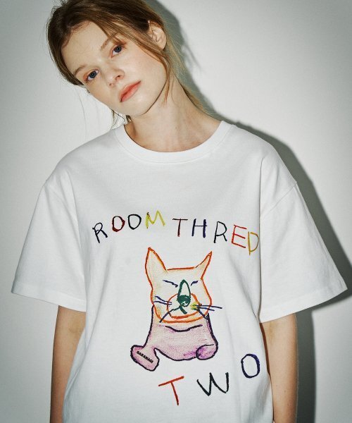 SARANAGI(サラナギ)の「SE09-ROOM THRED TWO TSHIRT WHITE(Tシャツ/カットソー・レディース・その他・FREE)」の3枚目の写真