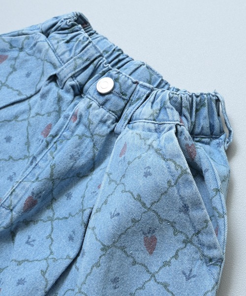 MARKEY'S(マーキーズ)の「デニムオーバーサイズタックキュロットパンツ(その他パンツ・キッズ・ネイビー/ライトブルー・S/M/L/LL)」の3枚目の写真
