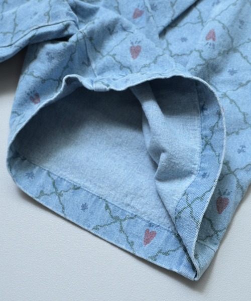 MARKEY'S(マーキーズ)の「デニムオーバーサイズタックキュロットパンツ(その他パンツ・キッズ・ネイビー/ライトブルー・S/M/L/LL)」の5枚目の写真