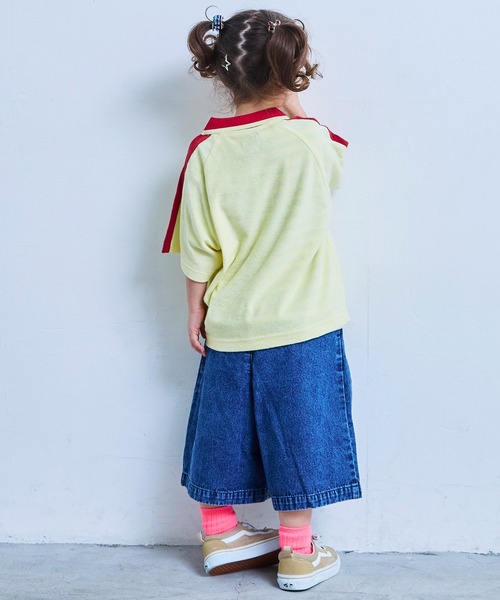 MARKEY'S(マーキーズ)の「デニムオーバーサイズタックキュロットパンツ(その他パンツ・キッズ・ネイビー/ライトブルー・S/M/L/LL)」の10枚目の写真