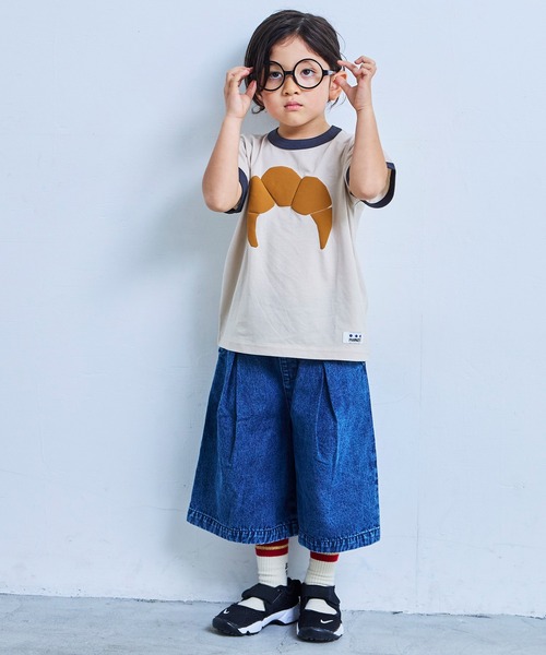 MARKEY'S(マーキーズ)の「デニムオーバーサイズタックキュロットパンツ(その他パンツ・キッズ・ネイビー/ライトブルー・S/M/L/LL)」の11枚目の写真