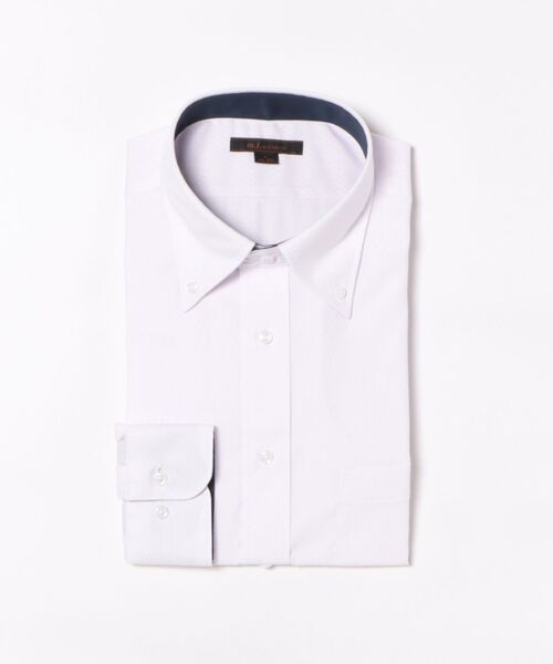 m.f.editorial(エムエフエディトリアル)の「ワイシャツ メンズ ノンアイロン 綿混 ボタンダウン 長袖 ビジネス ドレス NEWスタンダードフィット(ビジネスシャツ・メンズ・ピンク系その他・首回り39cm-裄丈84cm/首回り41cm-裄丈82cm/首回り41cm-裄丈86cm/首回り43cm-裄丈82cm/首回り43cm-裄丈86cm/首回り45cm-裄丈86cm/首回り37cm-裄丈80cm/首回り39cm-裄丈80cm)」の4枚目の写真