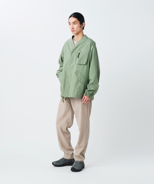Snow Peak（スノーピーク）の「Snow Peak / TAKIBI Herringbone Collarless Jacket ヘリンボーンノーカラージャケット（ノーカラージャケット・メンズ・ホワイト/ブラック/アーミー・XL/L/M/S）」の20枚目の写真