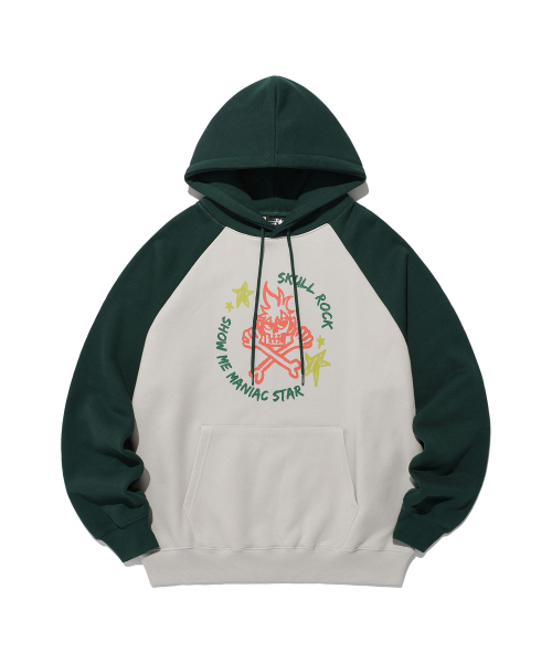 NICE GHOST CLUB(ナイスゴーストクラブ)の「SKULL ROCK HOODIE_GREY(NG2EFUM426A)(パーカー・レディース・グレー・S/M/L)」の1枚目の写真