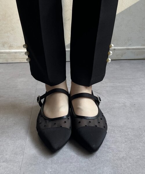 prose verse（プロズヴェール）の「シアードットビジューストラップパンプス（パンプス・レディース・ブラック/ライトベージュ・MEDIUM/X-LARGE/LARGE/SMALL）」の7枚目の写真