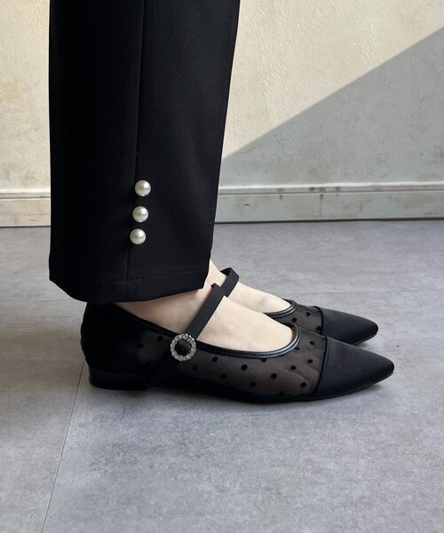 prose verse（プロズヴェール）の「シアードットビジューストラップパンプス（パンプス・レディース・ブラック/ライトベージュ・MEDIUM/X-LARGE/LARGE/SMALL）」の8枚目の写真