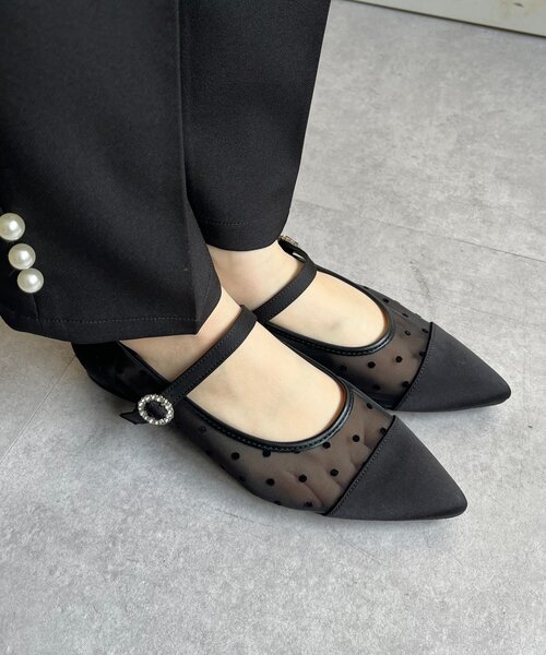 prose verse（プロズヴェール）の「シアードットビジューストラップパンプス（パンプス・レディース・ブラック/ライトベージュ・MEDIUM/X-LARGE/LARGE/SMALL）」の9枚目の写真