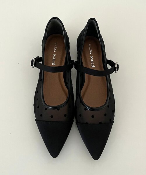 prose verse（プロズヴェール）の「シアードットビジューストラップパンプス（パンプス・レディース・ブラック/ライトベージュ・MEDIUM/X-LARGE/LARGE/SMALL）」の10枚目の写真
